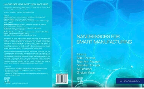 چاپ کتاب   Nanosensors for smart manufacturing  دکتر مظاهر احمدی با همکاری بین المللی توسط انتشارات الزوایر