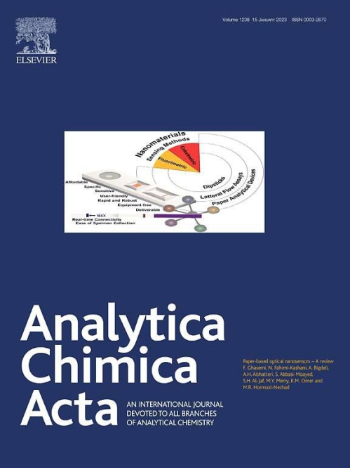 طرح روی جلد ژورنال  Analytica Chimica Acta کاری از تیم تحقیقاتی دکتر هرمزی نژاد