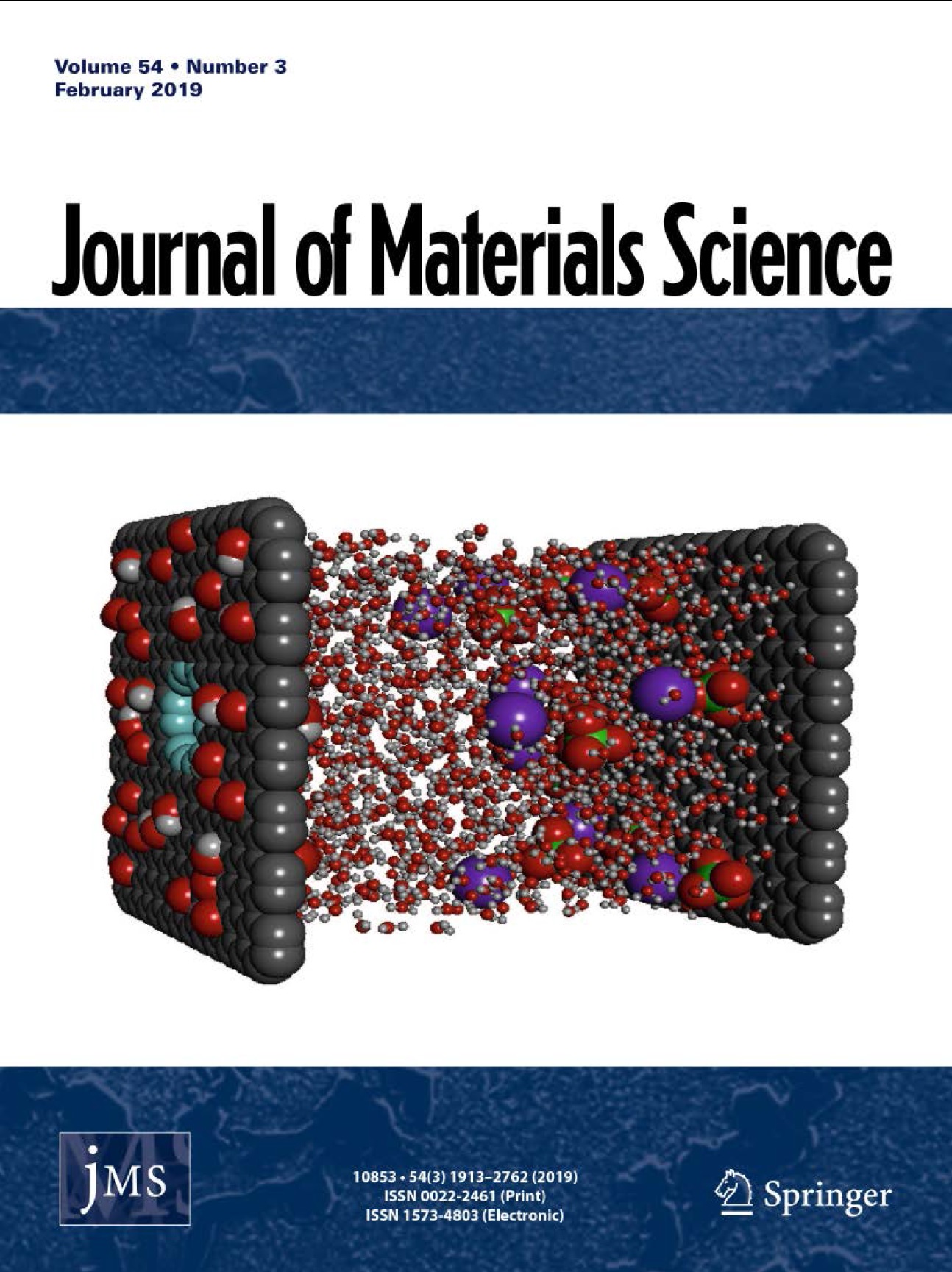 طرح روی جلد وادیتور شماره ویژه Journal of Materials Science توسط جناب آقای دکتر علیرضا ختایی
