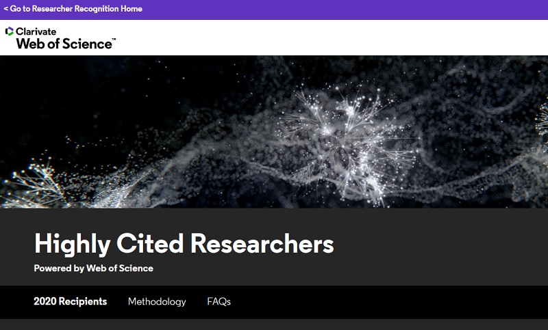 2020 were introduced the most highly cited researchers