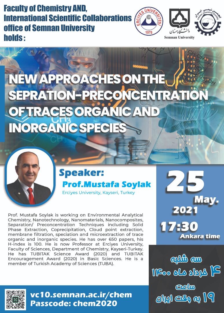 New Approaches onThe Sepration-Preconcentration of Traces Organic And Inorganic Species Webinar 