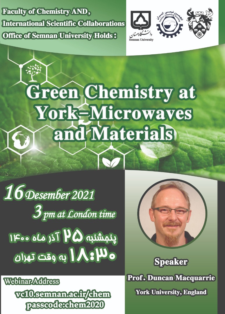 Green Chemistry At York Microwaves And Materials Webinar