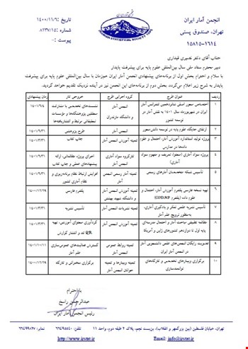 انجمن آمار ایران-طرح های نهایی سال بین المللی علوم پایه- بخش اول