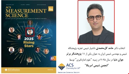 انتخاب جناب آقای دکتر حامد گل محمدی بعنوان یکی از ۱۱ پژوهشگر برتر جوان دنیا درسال۲۰۲۵